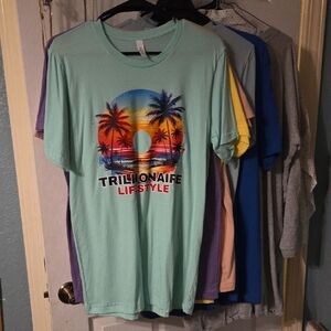 Bella Canvas Mint Green Trillionaire Lifestyle Graphic Tee